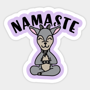 Namaste Goat Yoga Fitness Funny Sticker